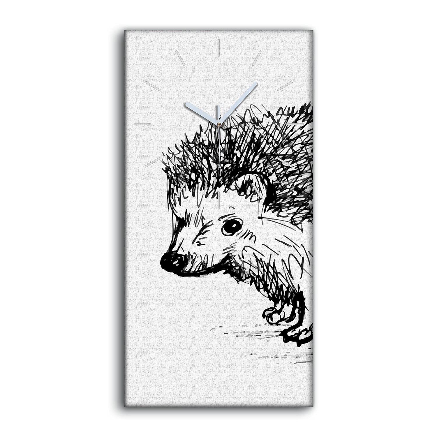 Horloge sur Toile Mains Blanches Coloray 30x60cm Mécanisme Silencieux Toile