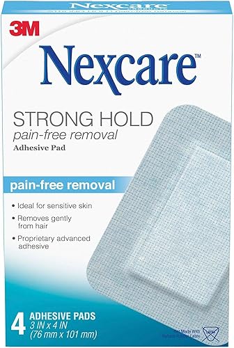 Nexcare Almohadillas adhesivas para piel sensible, 4 unidades (paquete de 3)
