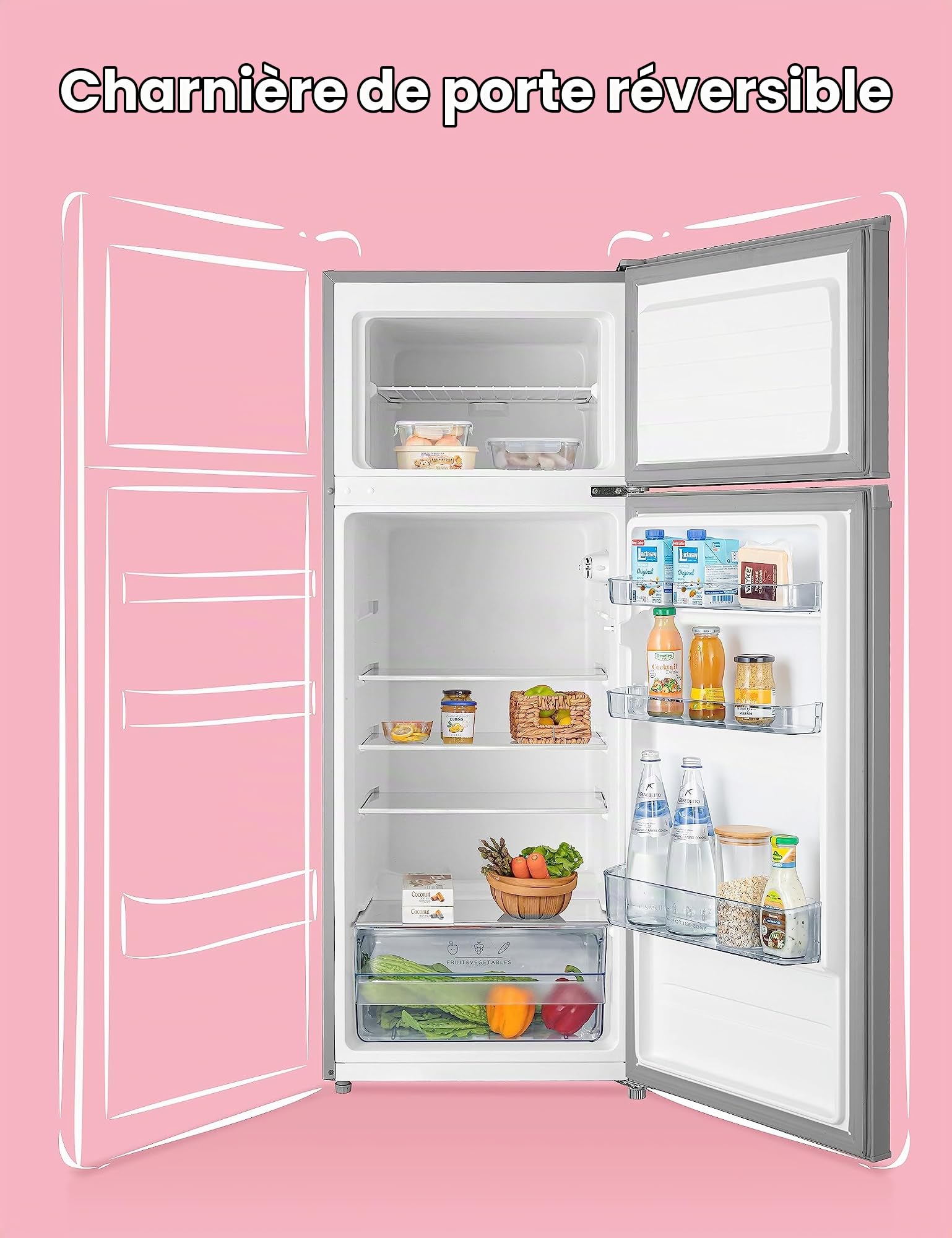 FRIGO 2P. 204LT CE.E STATICO GRIGIO