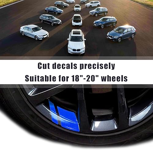 Miniatura 4 de 6 calcomanías reflectantes para llantas de automóvil, calcomanías decorativas a rayas de neumáticos, calcomanías de seguridad impermeables para