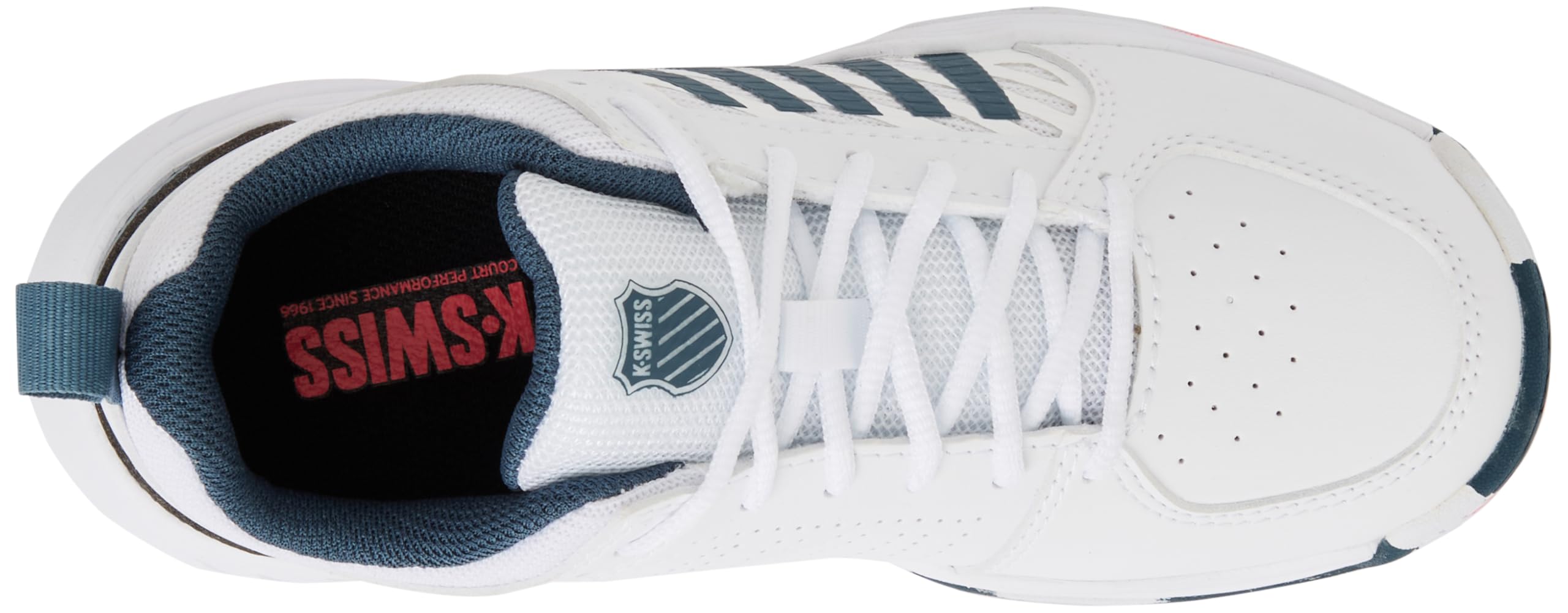 K-Swiss Court Express 2, Tenis Shoe, White Stargazer Neon Blaze, 32.5 EU
