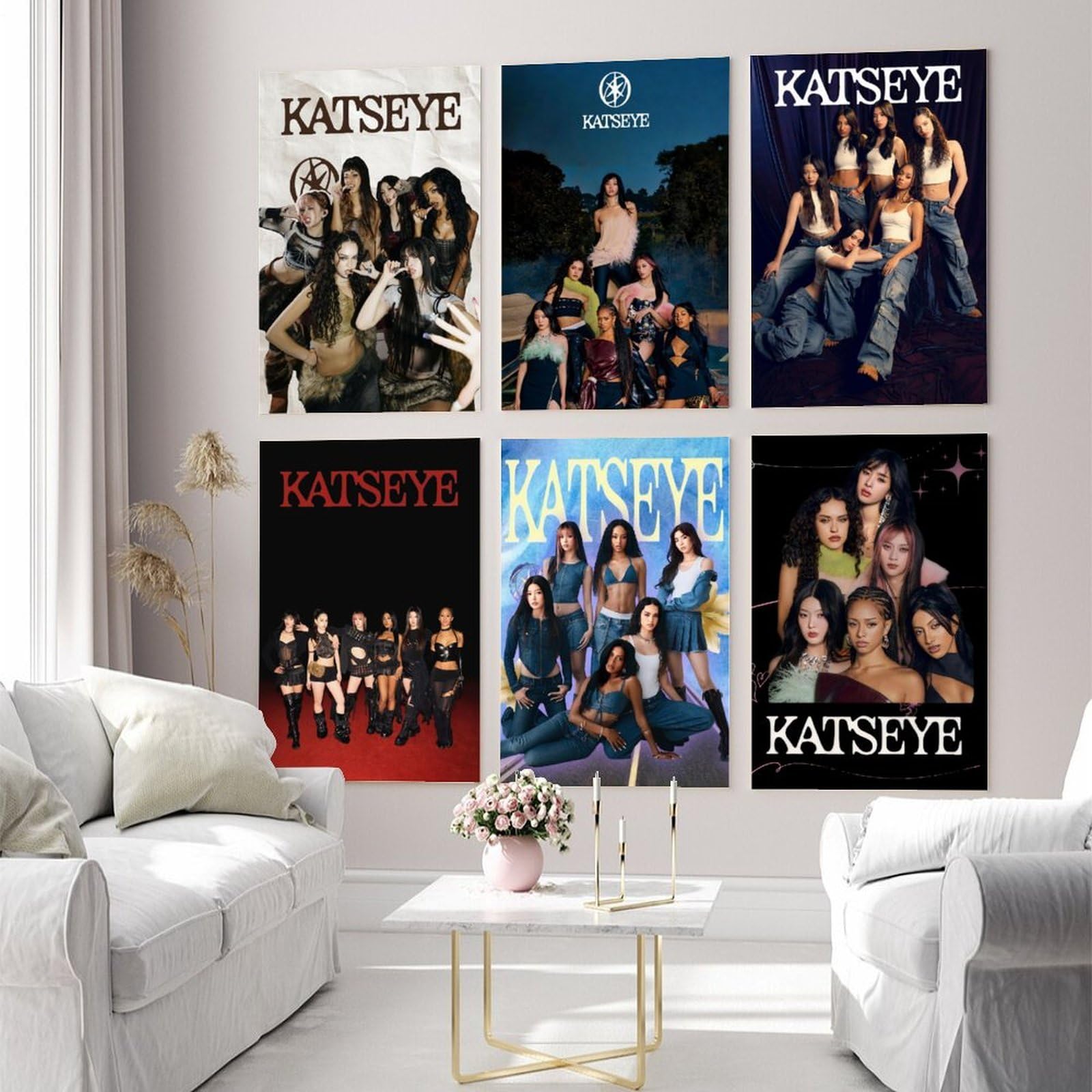 Poster Sur Toile KATSEYE - 20x30 Cm - Impression Haute Qualité - Déco Murale Moderne Groupe Musique