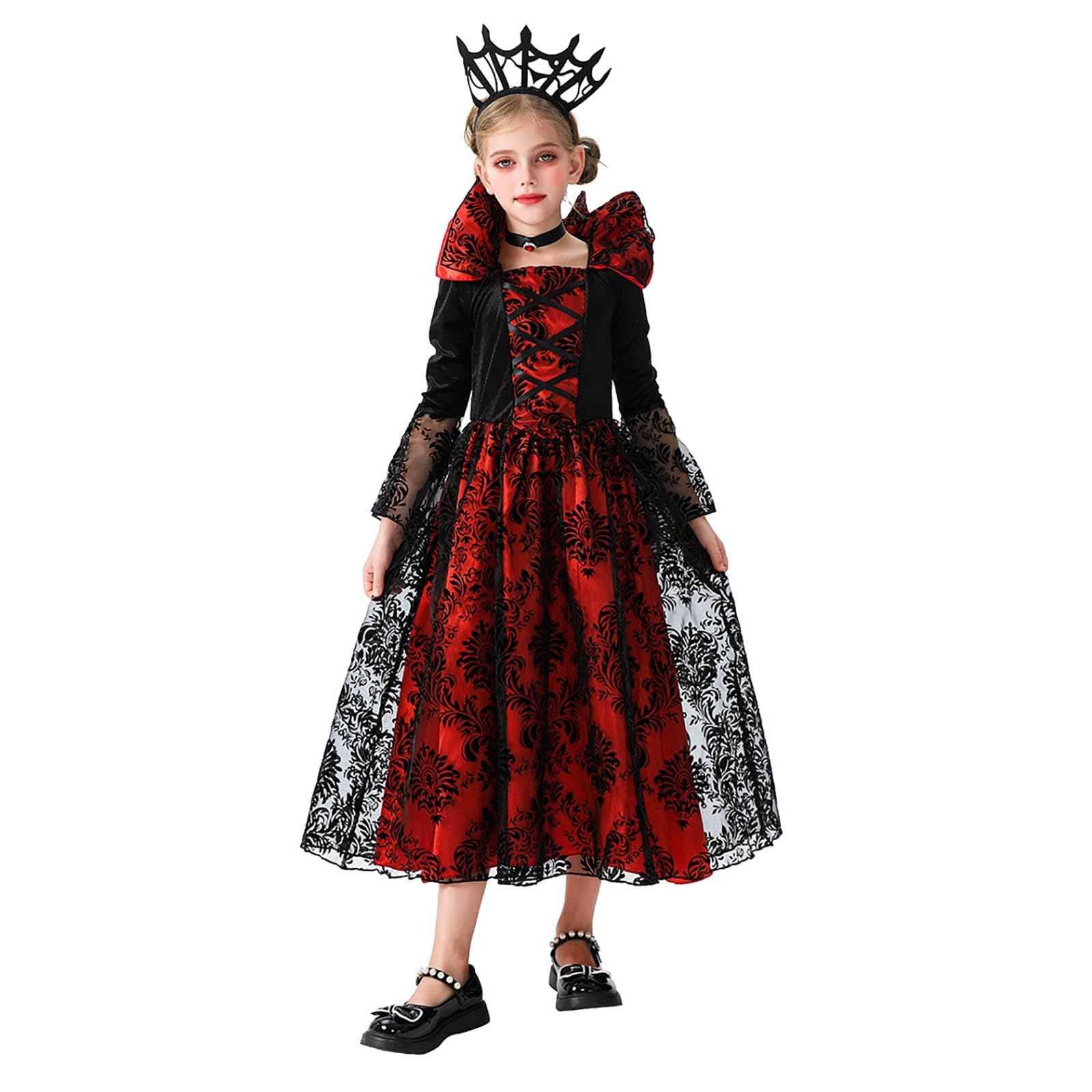 Generisch Costume di Halloween e strega per bambini, abito e vestito