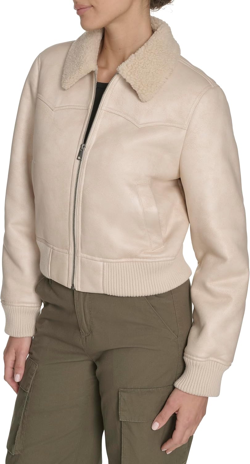 Levi's Women's Faux Shearling Western Bomber - Image 3