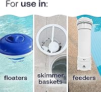 Vista 4 de HTH 42052 Cuidado de piscina 3" Tabletas de cloro avanzadas, desinfectante clorante para piscina, 5 lb