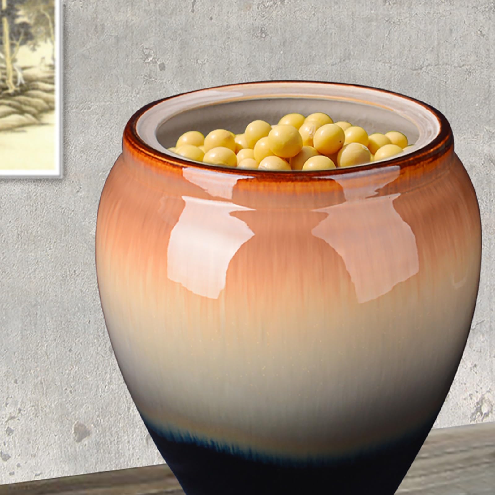 Barattolo Di Riso In Ceramica Con Coperchi Grande Contenitore Di Stoccaggio Cucina Serbatoio Di Grano Contenitori Per Alimenti Cereali Grani Barattolo Sigillato Secchio Cilindro Pentola In Ceramica