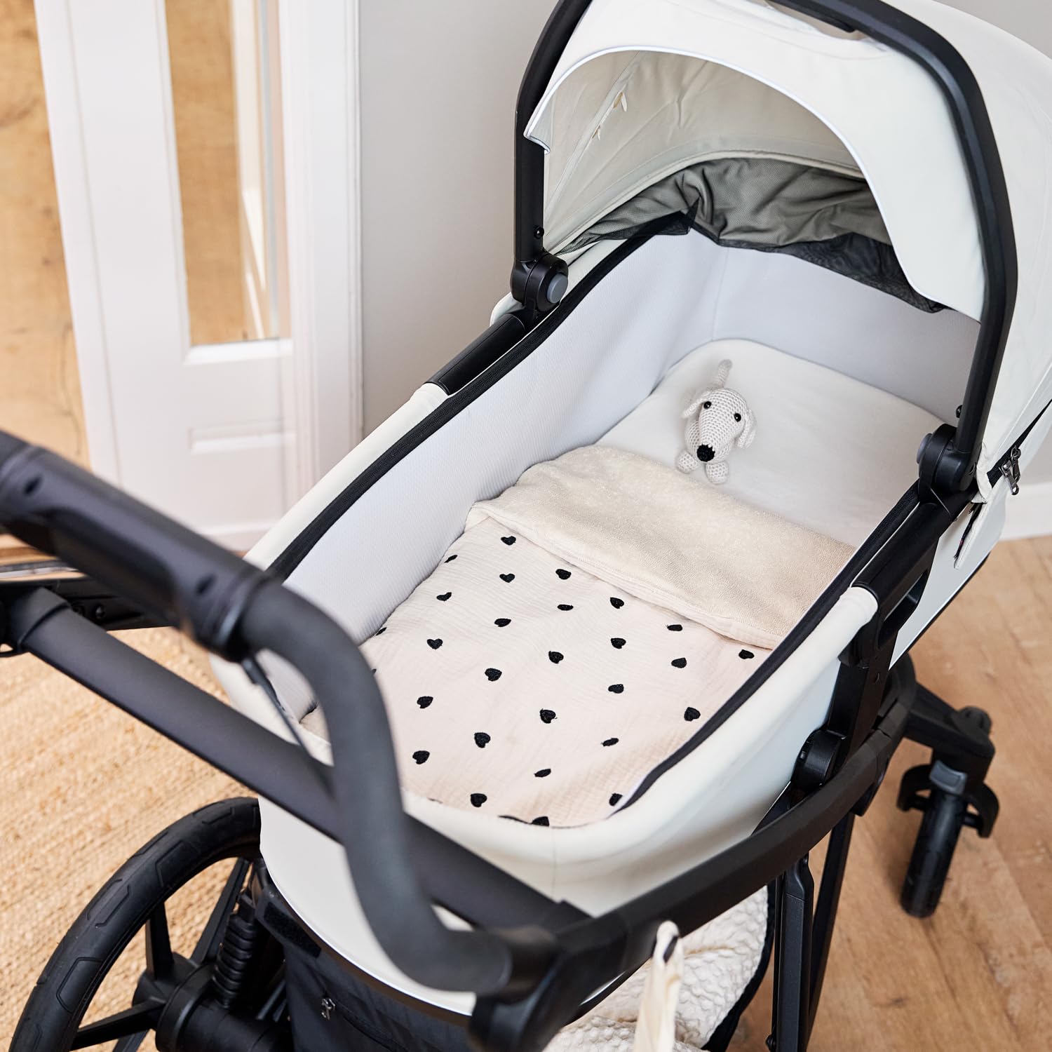 MEYCO Babydecke 100x150cm Musselin/Frottee Sweet Heart Soft Sand | 100% Baumwolle - Oeko Tex zertifiziert - TOG 1.5 - vielseitig einsetzbar - kuschelig & atmungsaktiv - waschbar