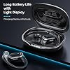 Auriculares inalámbricos de oído abierto Bluetooth, 80H de reproducción estéreo con cancelación de ruido ENC, carga rápida, deportivos resistentes al agua IPX7 con gancho para correr/entrenar (Negro) 5