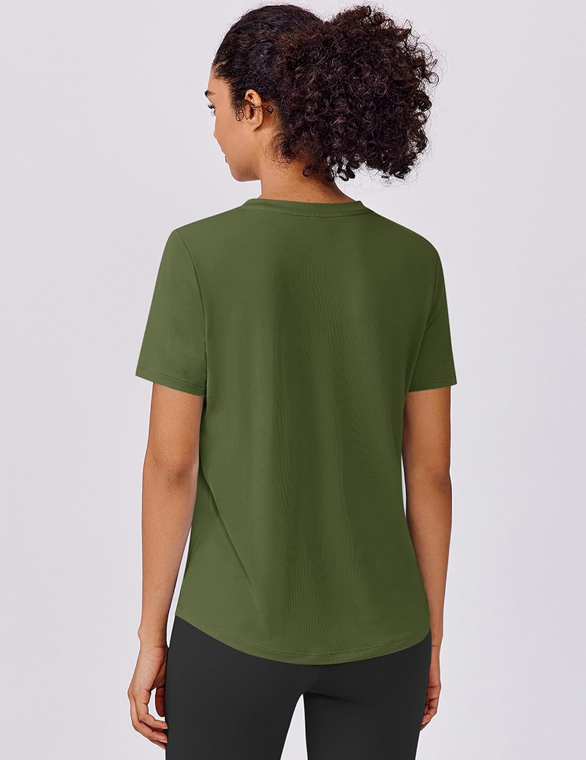 PINSPARK Soft Workout Tops for Women Short Sleeve UV Protection Shirt Quick Dry Athletic Hiking Travel Basic Tee Shirts - Image 2