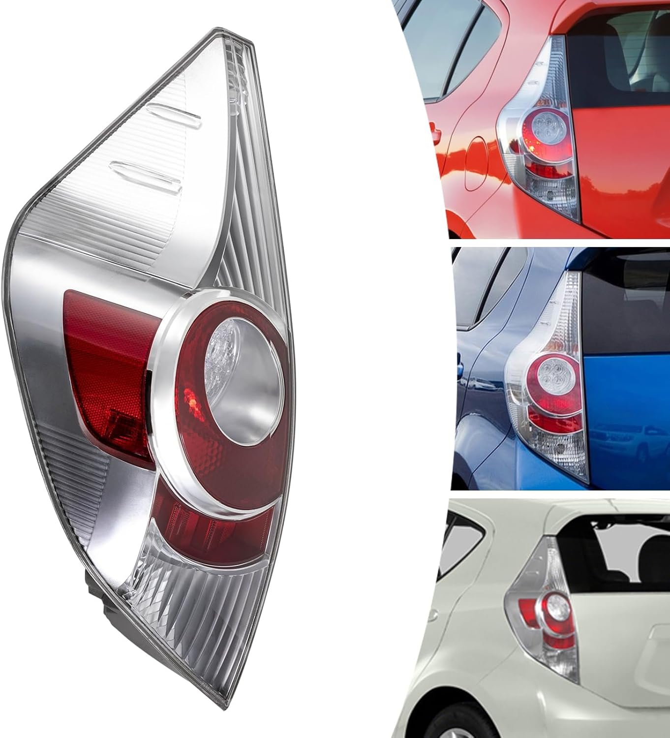 1 Pair Halogen Rear Tail Lights Assembly For Toyota Prius C 2012 2013 2014, Passenger Right and Driver Left Side Tail lamp Light Brake Light Parking Light Brake Light
