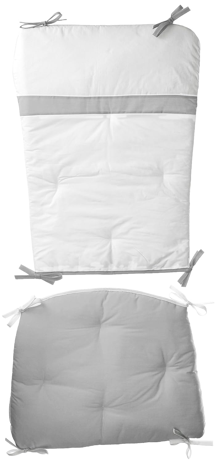 Baby Doll Bedding Rocking Chair Cushion Pad Set, Grey Baby
