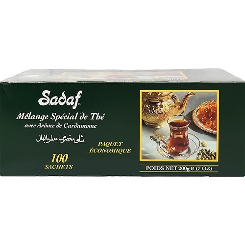 Miniatura 2 de Sadaf Bolsas de té de cardamomo  Mezcla especial de té negro de cardamomo de Ceilán  Producto Quicktea cosechado en Sri Lanka  100 bolsas paquete de