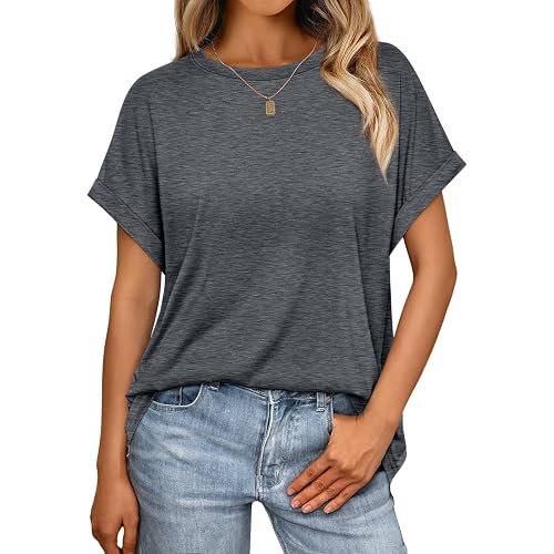 AUTOMET Women's Oversized Short Sleeve T Shirts Casual Summer Everyday Tops