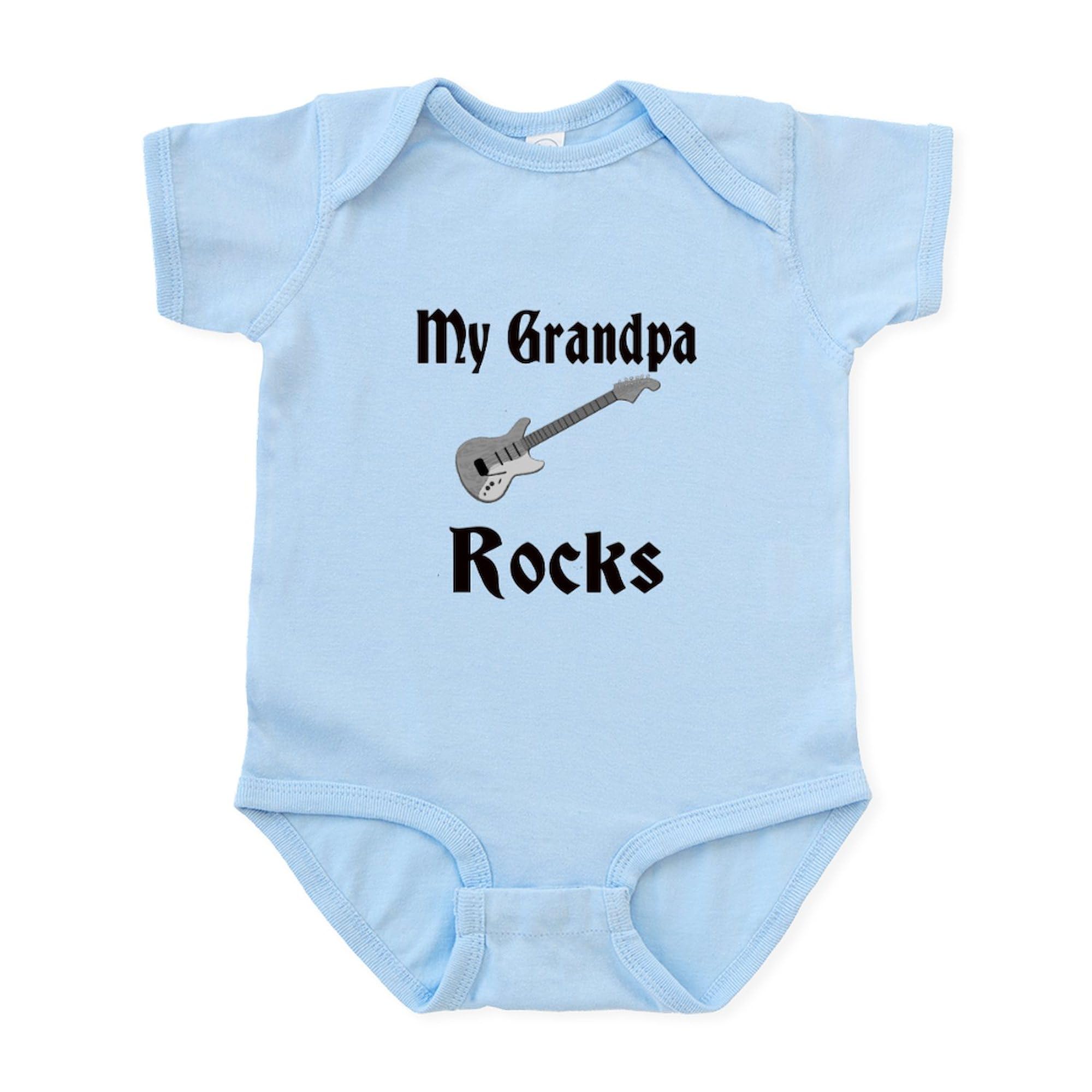 CafePress My Grandpa Rocks Infant Bodysuit Cute Infant Bodysuit Baby Romper