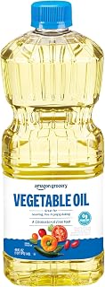 Amazon Grocery Vegetable Oil 48 Fl Oz - 0g Trans Fat, Cholesterol Free for Frying, Sauteing & Baking