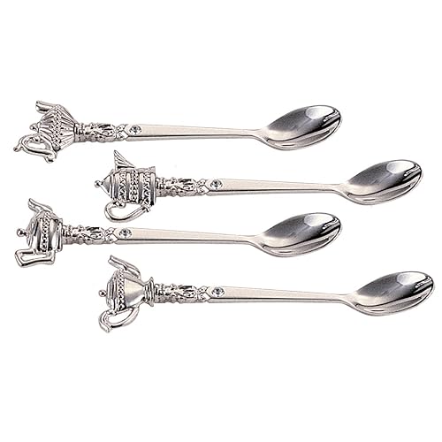 Elegance Silver 87625 cucharas de té bañadas en plata Set de 4 Plateado 4