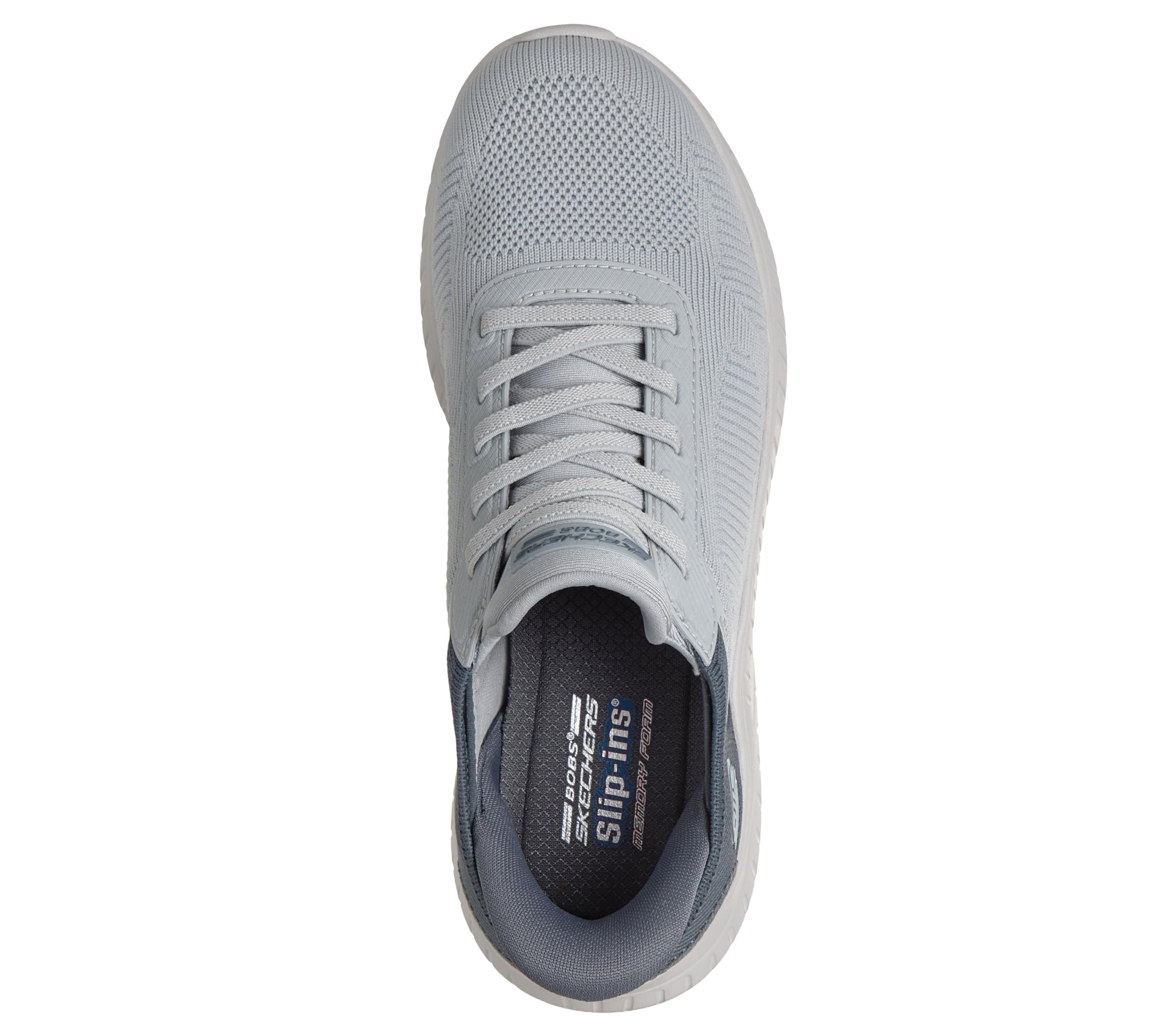 Skechers Damen Bobs Squad Chaos Current Muse Slip-InTurnschuhe, Gray Textile, 39.5 EU – Ansicht 3