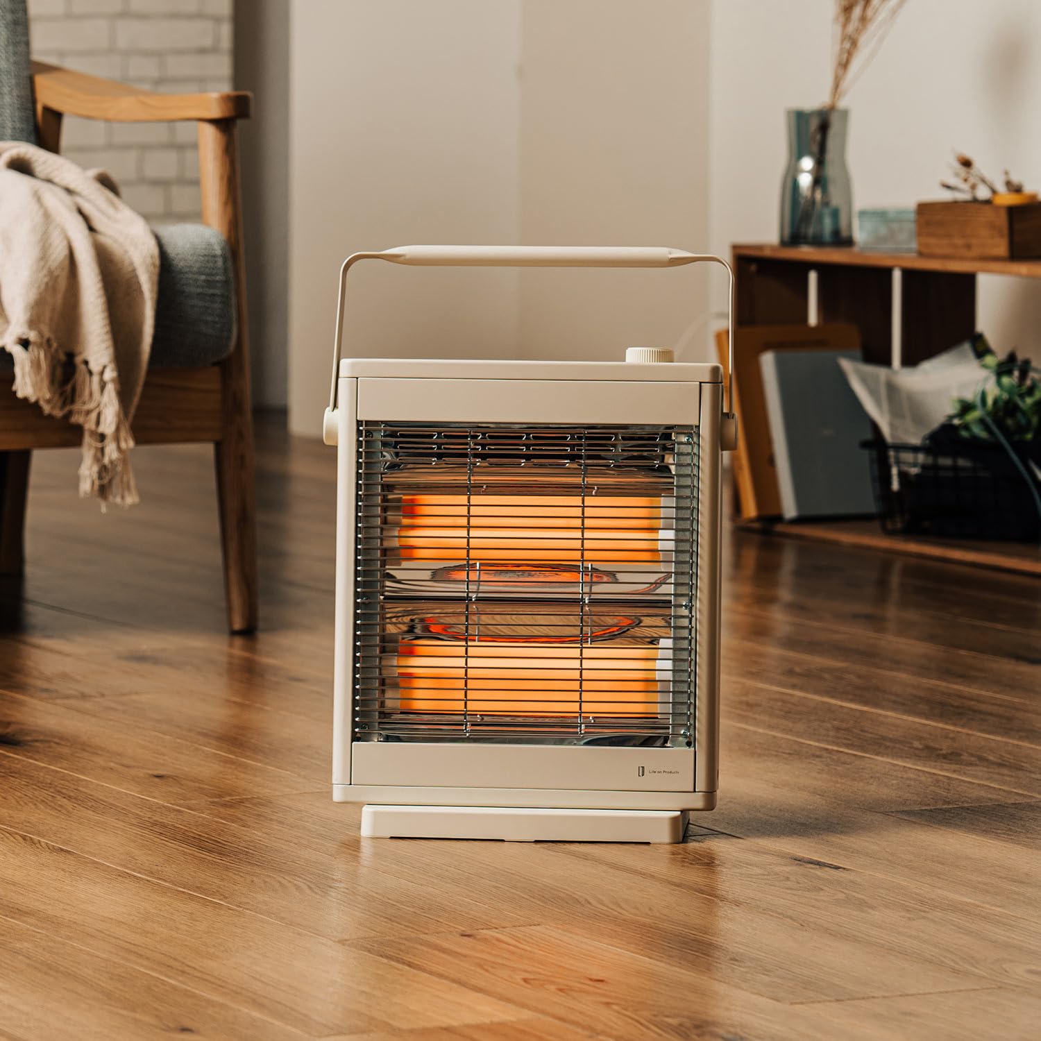 Amazon | Life on Products 遠赤外線ヒーター パウダーブルー 安全機能