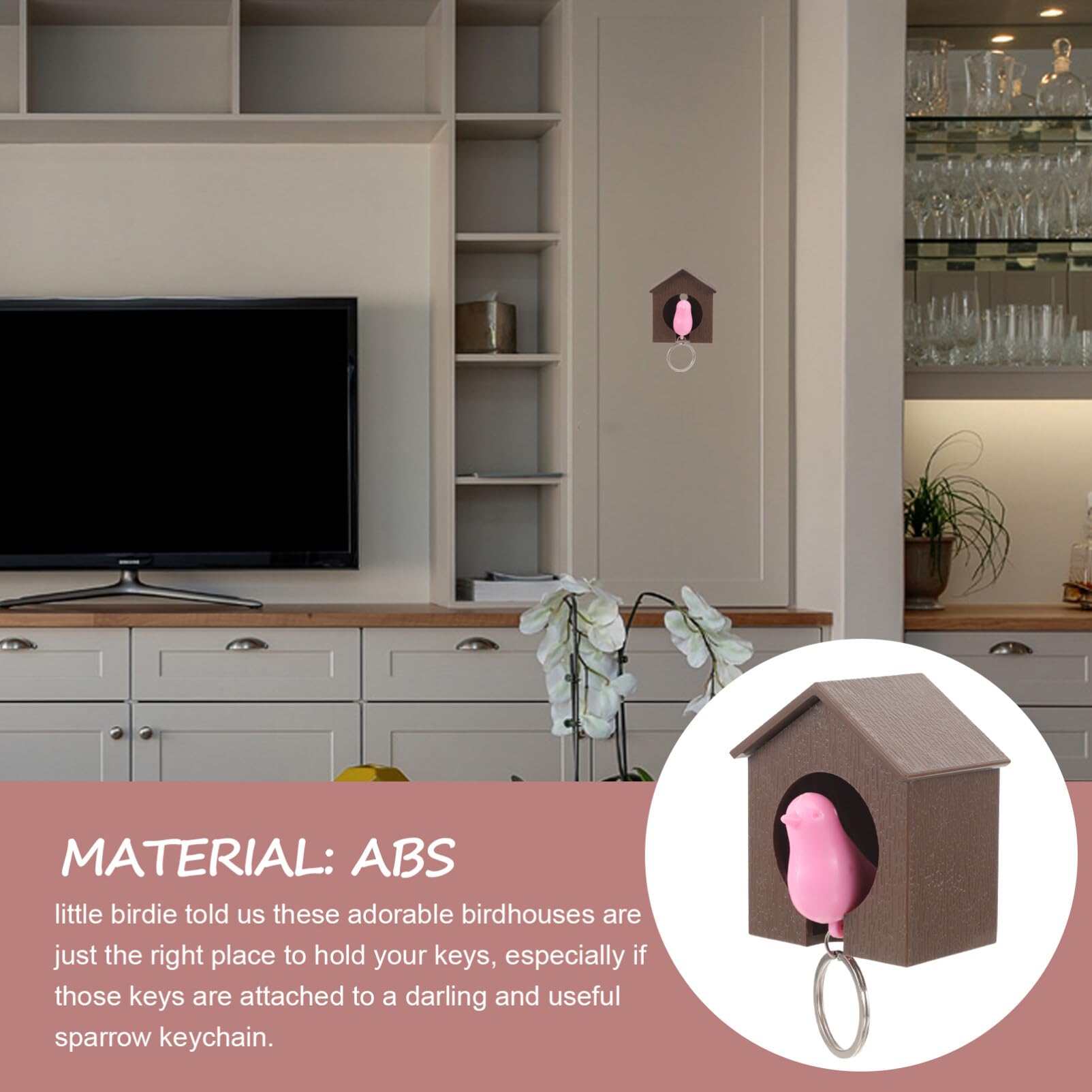 caravan accessoires, sleutelhaak, sleutelhouder voor muur, zelfklevend of boren, 2 manieren installatie, met 5 haken, caravan Essentials Gadgets Keuken, Decor Sleutelrek