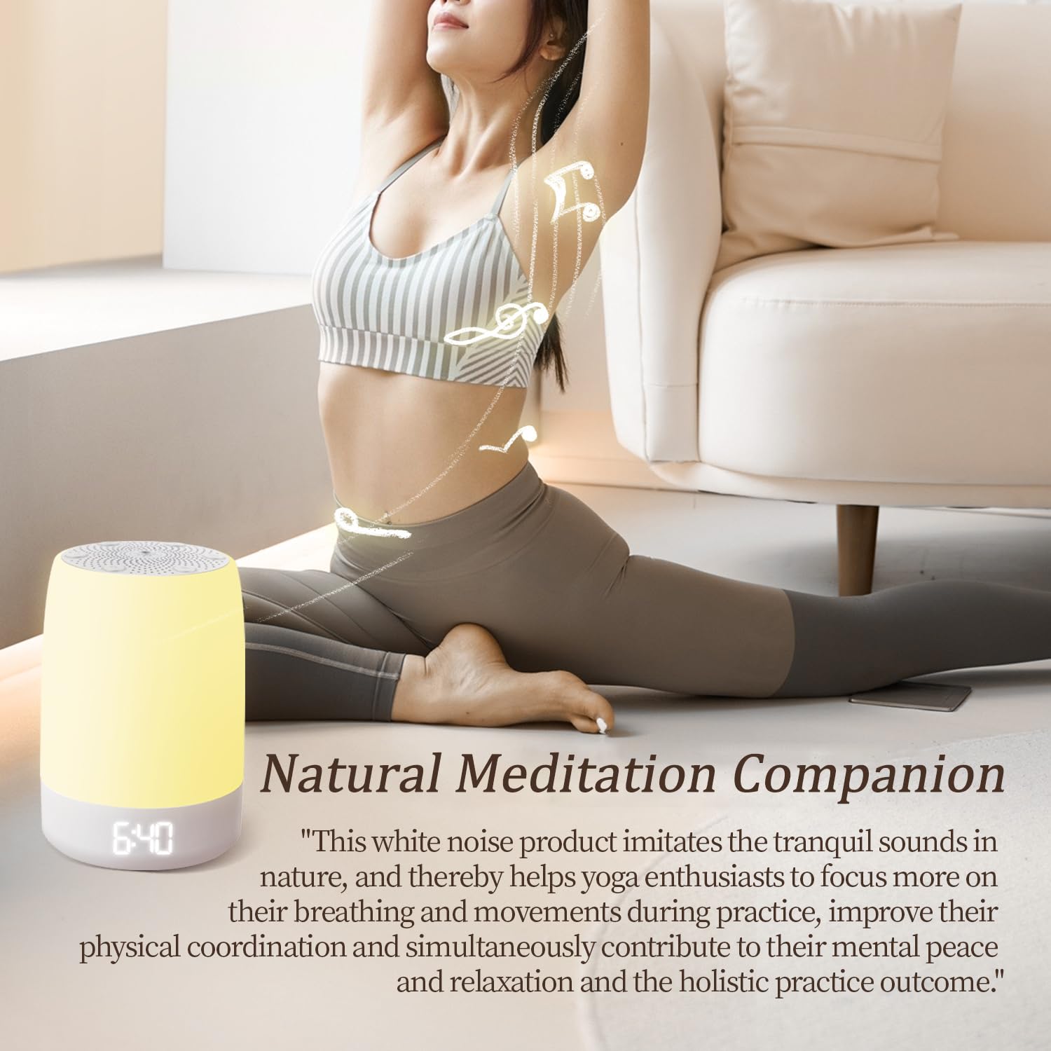 Máquina de sonido de ruido blanco, máquina de ruido blanco para dormir, máquinas de sonido para dormir, 32 sonidos relajantes, volumen ajustable y luz nocturna, temporizador, control de aplicación
