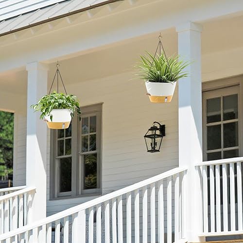 Miniatura 8 de ZMTECH Juego de 2 macetas colgantes para plantas de interior, macetas colgantes de riego automático para plantas colgantes para plantas colgantes al