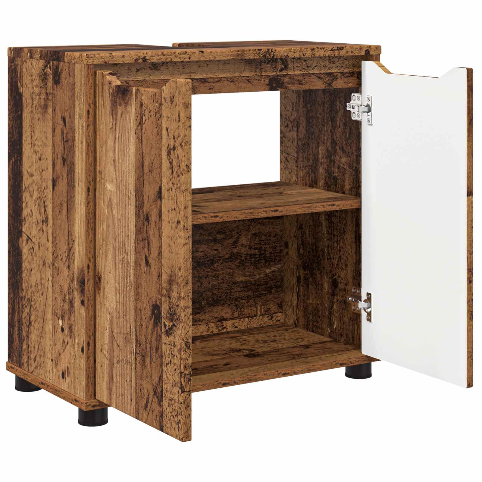 Mobile per Lavabo da Bagno 2 Ante in Legno 60x30x60 cm