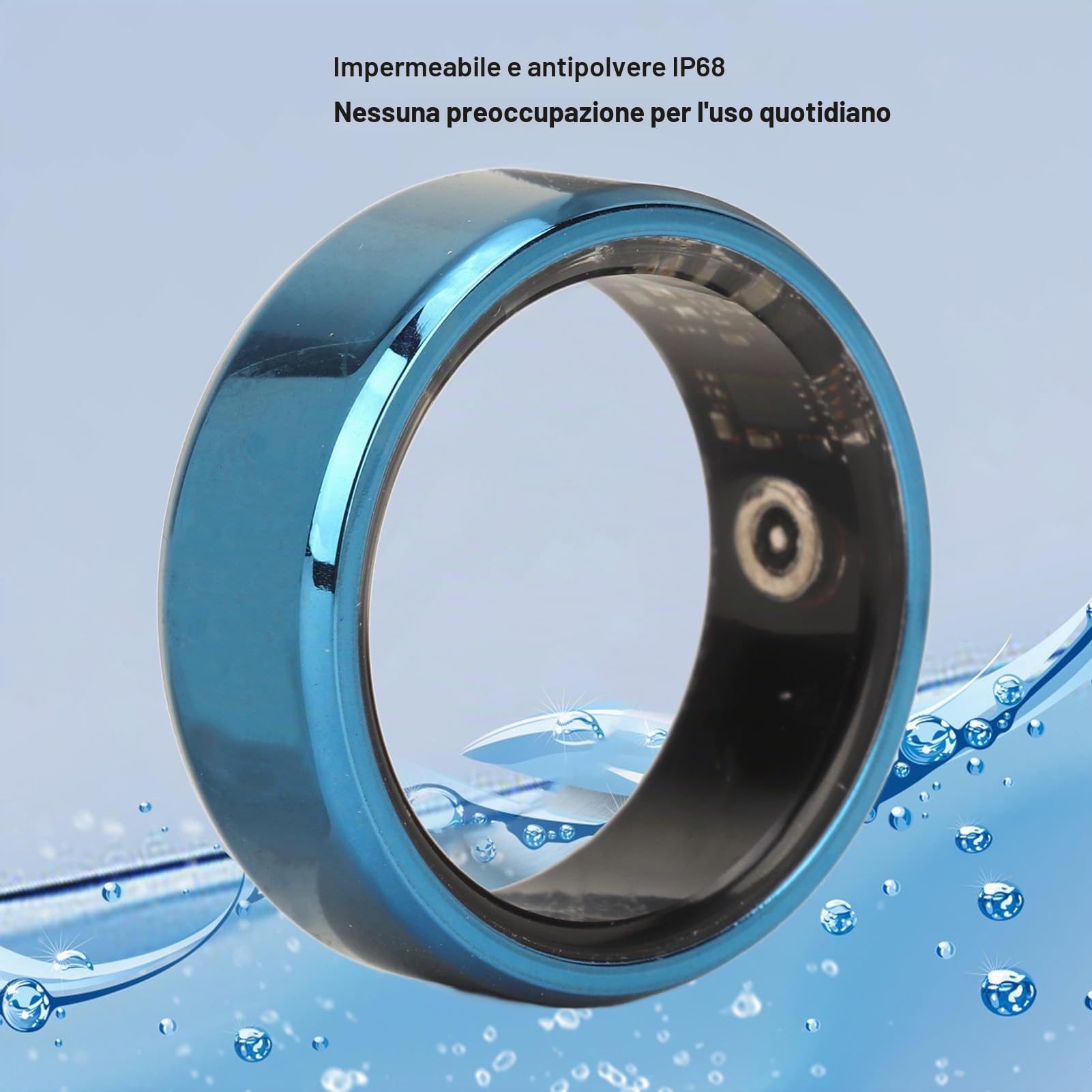 Anello di Salute Intelligente, Monitoraggio Fitness Sonno e Frequenza Cardiaca, Impermeabile IP68, per Uomo e Donna