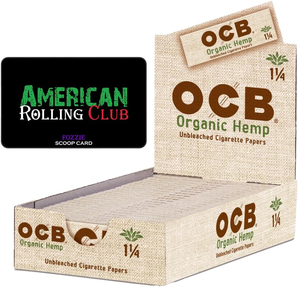 OCB Organic 1 1/4 Paper | Full Box | Includes FOZZIE Scoop Card