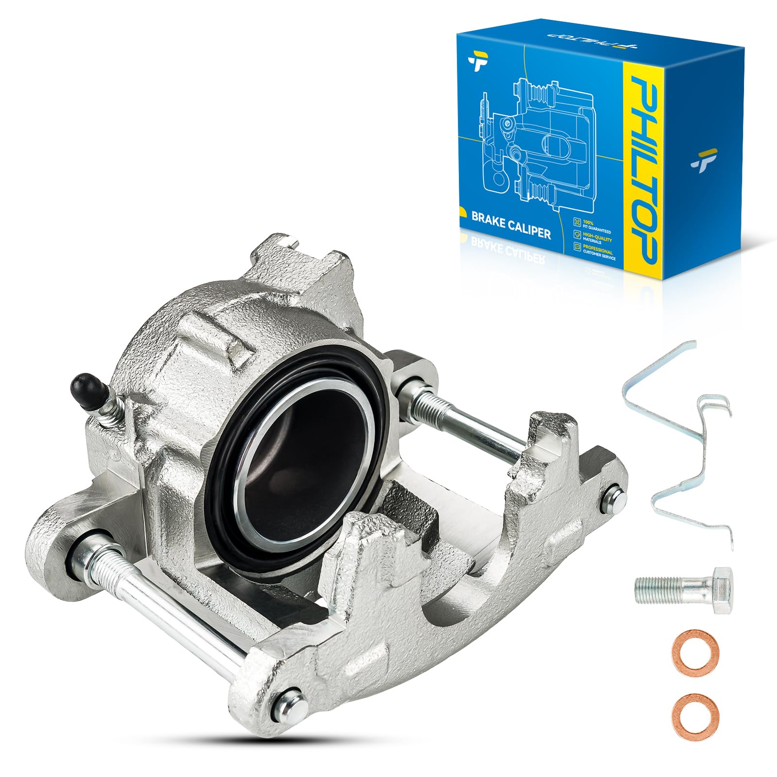 PHILTOP 184071 Front Right Disc Brake Caliper Assembly Chevrolet GMC For 1983-2003 S10, 1991-2003 Sonoma, 1995-1997 Blazer, 1978-1987 El Camino, 1978-1988 Monte Carlo, Camaro, 18P4071 Front Passenger