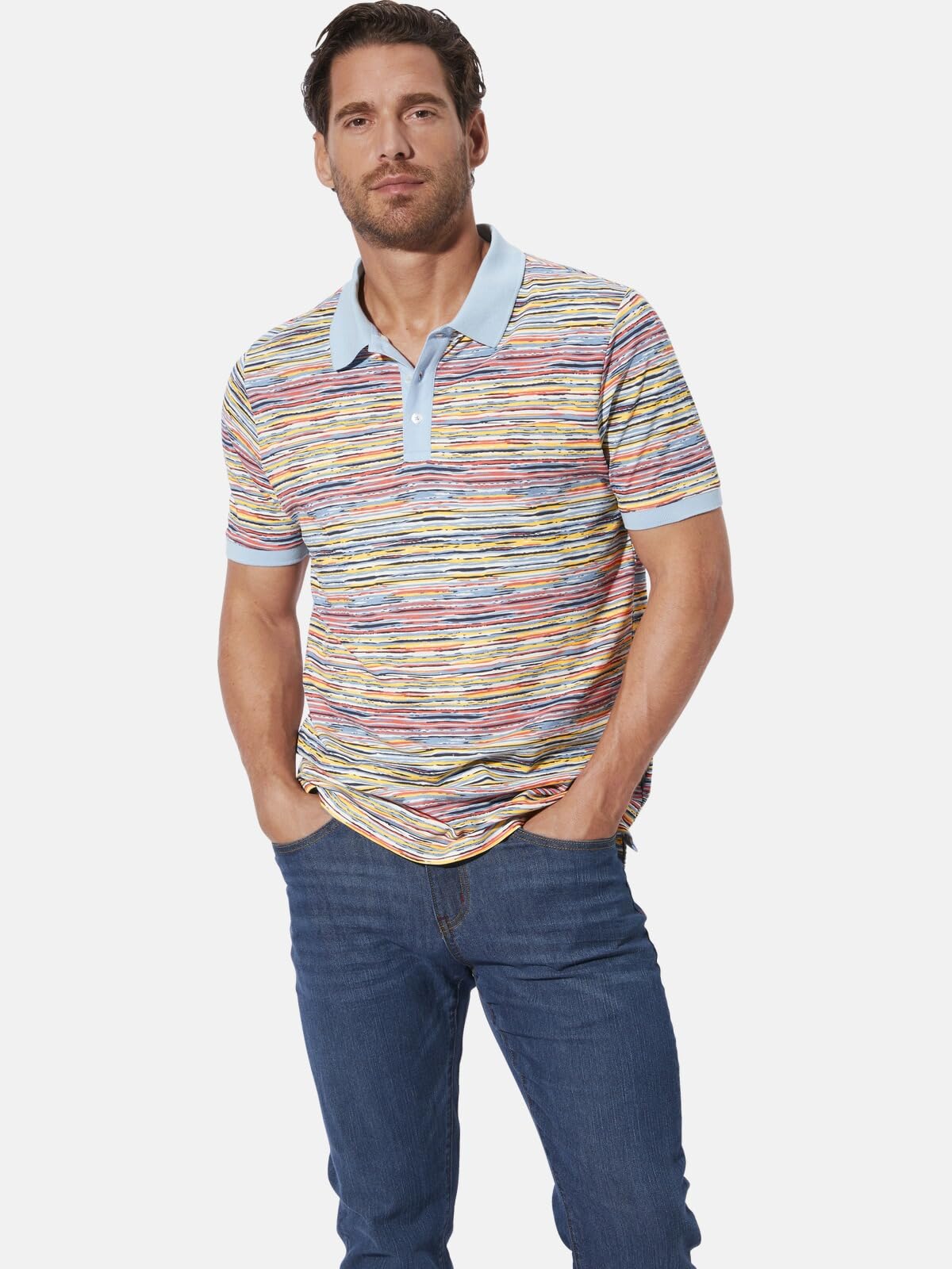 BABISTA Herren Poloshirt Monzio | gestreift, mit Polo-Kragen, Männer Freizeit-Shirt mit Streifen, 100% Baumwolle, frische Farben, große Größen bis Gr. 5XL