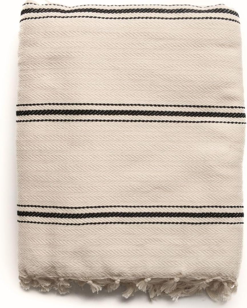 The Loomia 100% Cotton Luxurious Woven Turkish Queen Size Blanket
