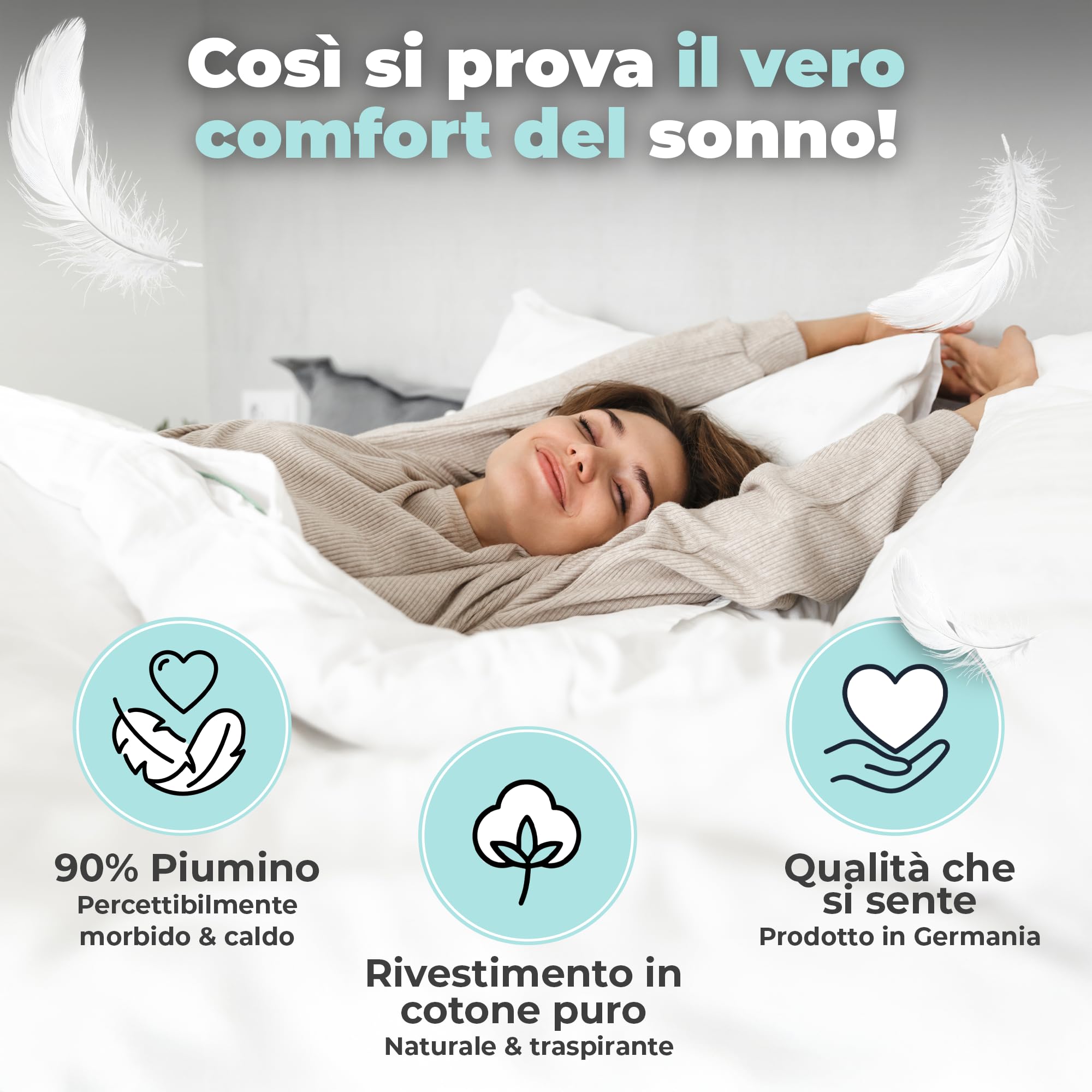 BEFA NATUR Couette en Pur Duvet Toutes (1, Piumino invernale, 155x220 cm)