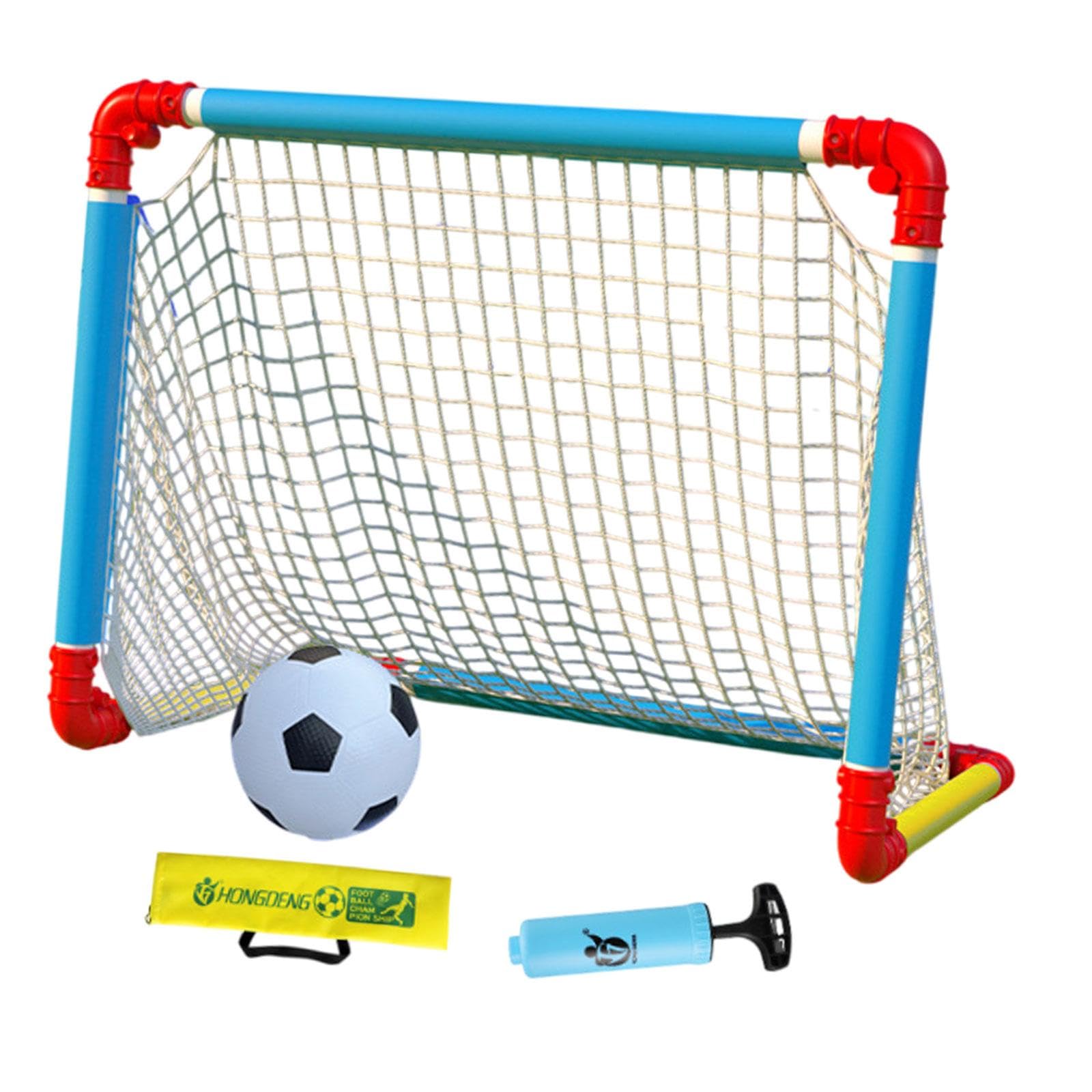 HEAVENGLOW Training Soccer Goal with Soccer Ball for Outdoor Lawn Activities Playground S-Sporting Goods-Team Sports-Soccer-Goals & Nets-1 Kids Soccer Goal1 Football1 Storage Bag1 Pump-image-18