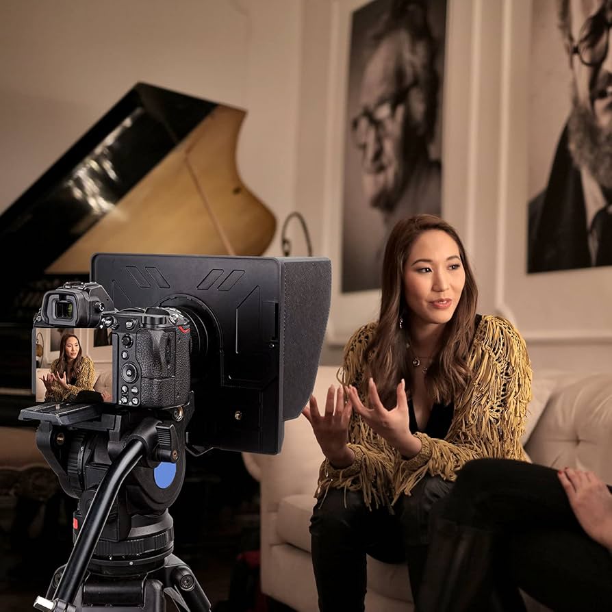 YC Onion テレプロンプター タブレット/スマートフォンカメラ用 Android/IOSに対応するアプリ リモコンとレンズアダプターリングポータブルテレ Amazon | YC Onion テレプロンプター タブレット/スマートフォン