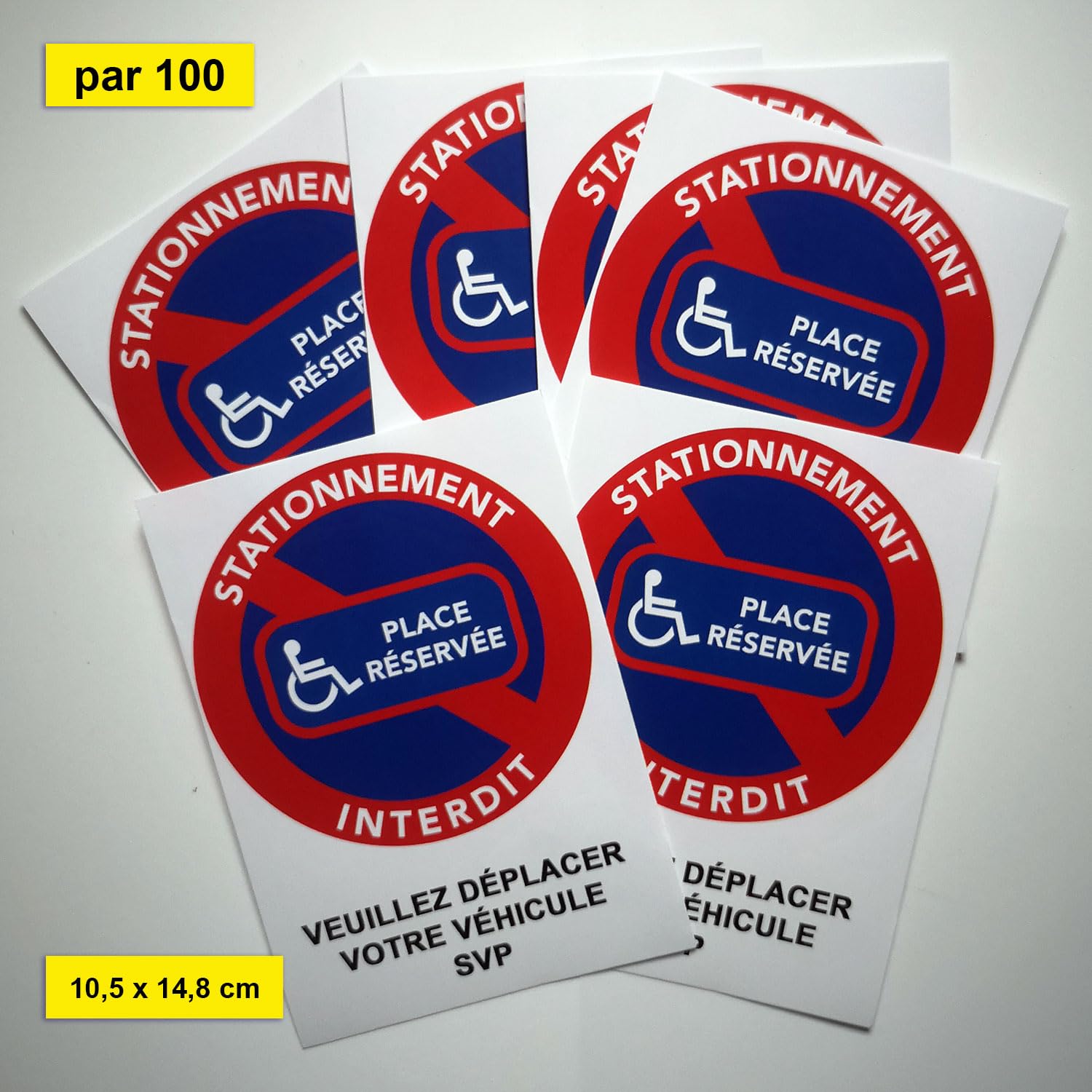 Stationnement 2 Roues Interdit - 20cm - Sticker/autocollant
