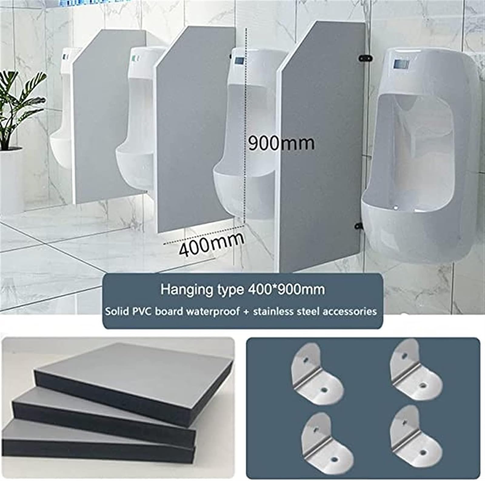 Extensor de mampara para urinario de baño: Mayor privacidad y protección (40x90cm)
