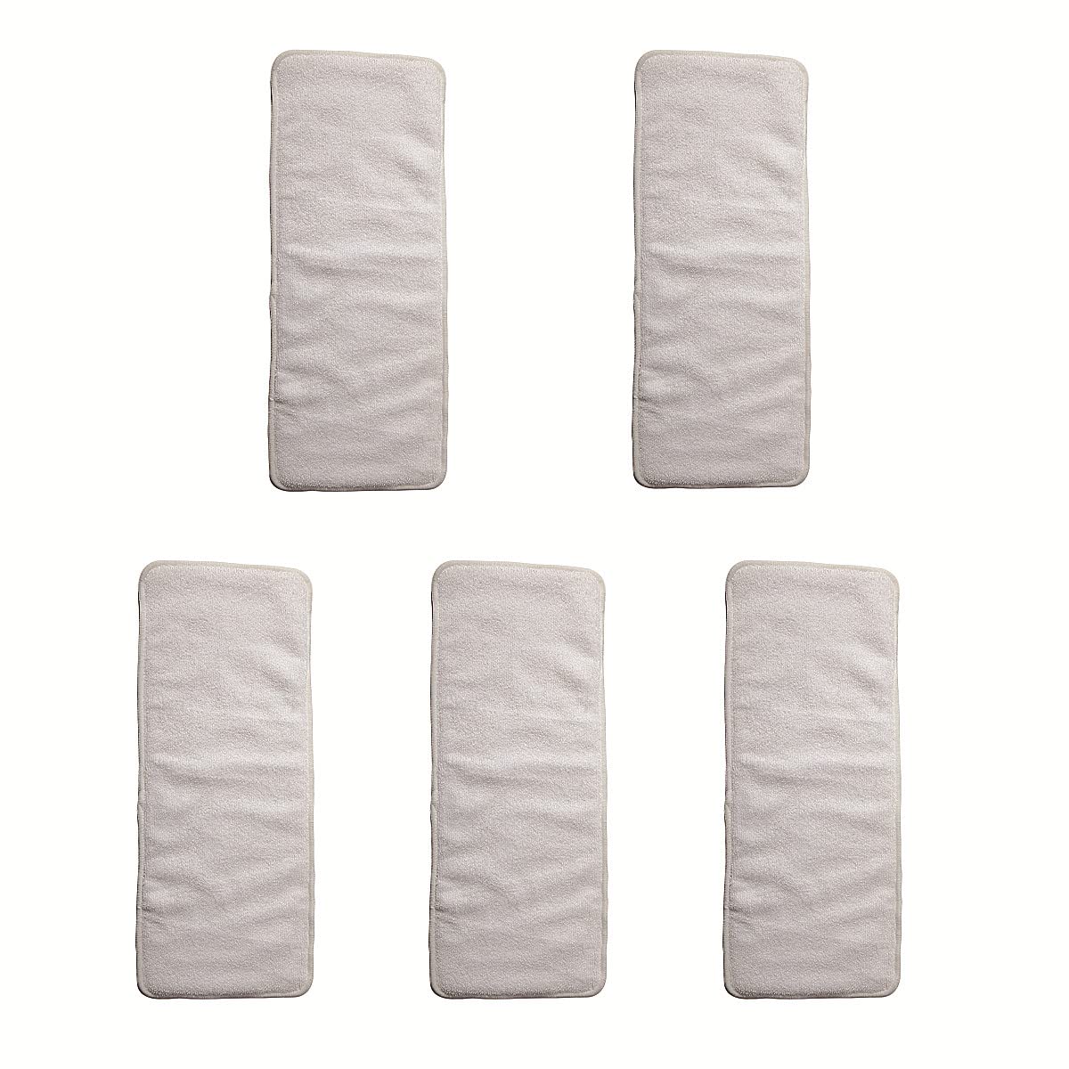 ReUseLife 5 Pieces Microfiber Inserts for Cloth Incontinence Underwears and Adult Cloth Diapers,4 Layers,7.8 X 19.2 Inches
