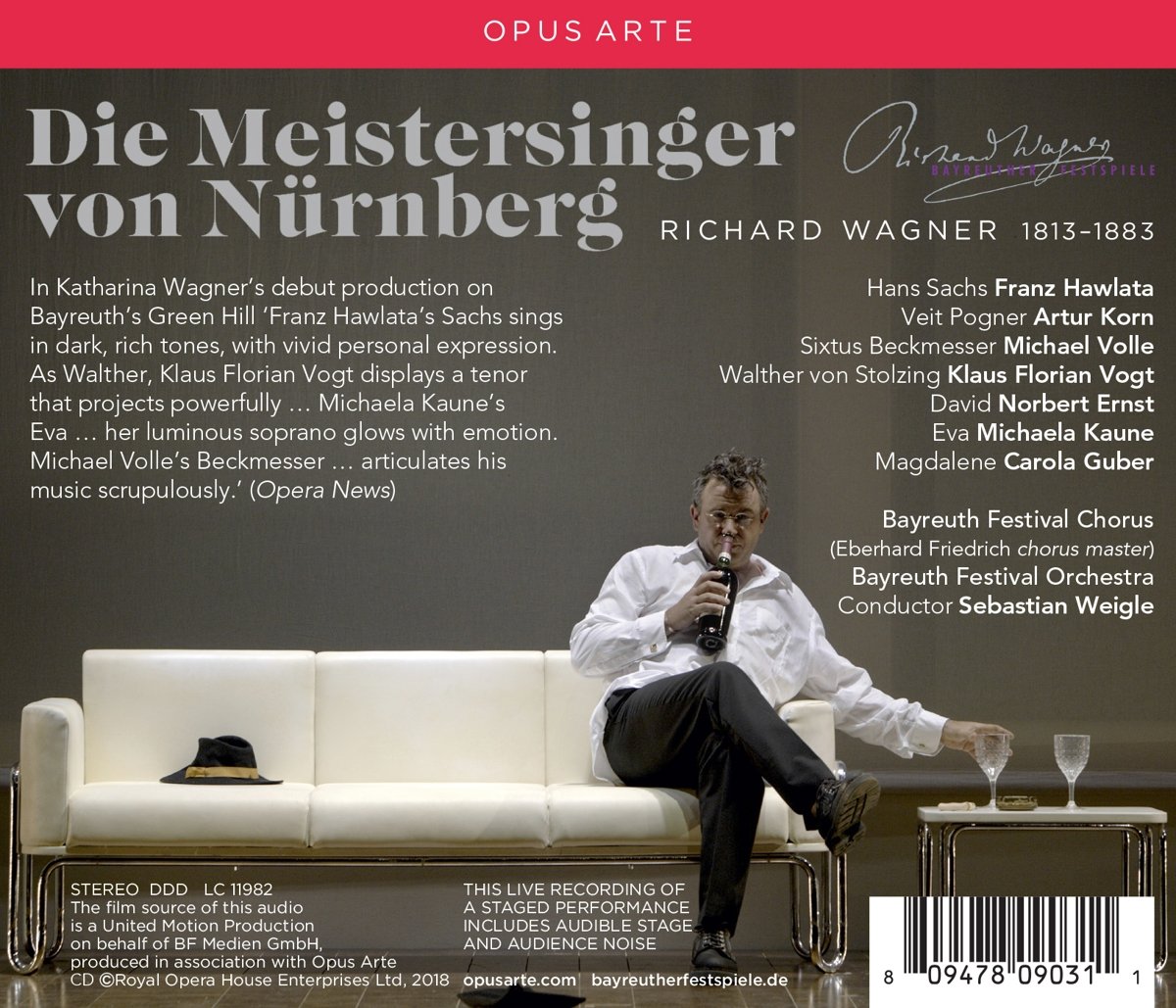 Wagner : Les maîtres chanteurs de Nuremberg. Hawlata, Korn, Volle, Vogt, Ernst, Kaune, Weigle.