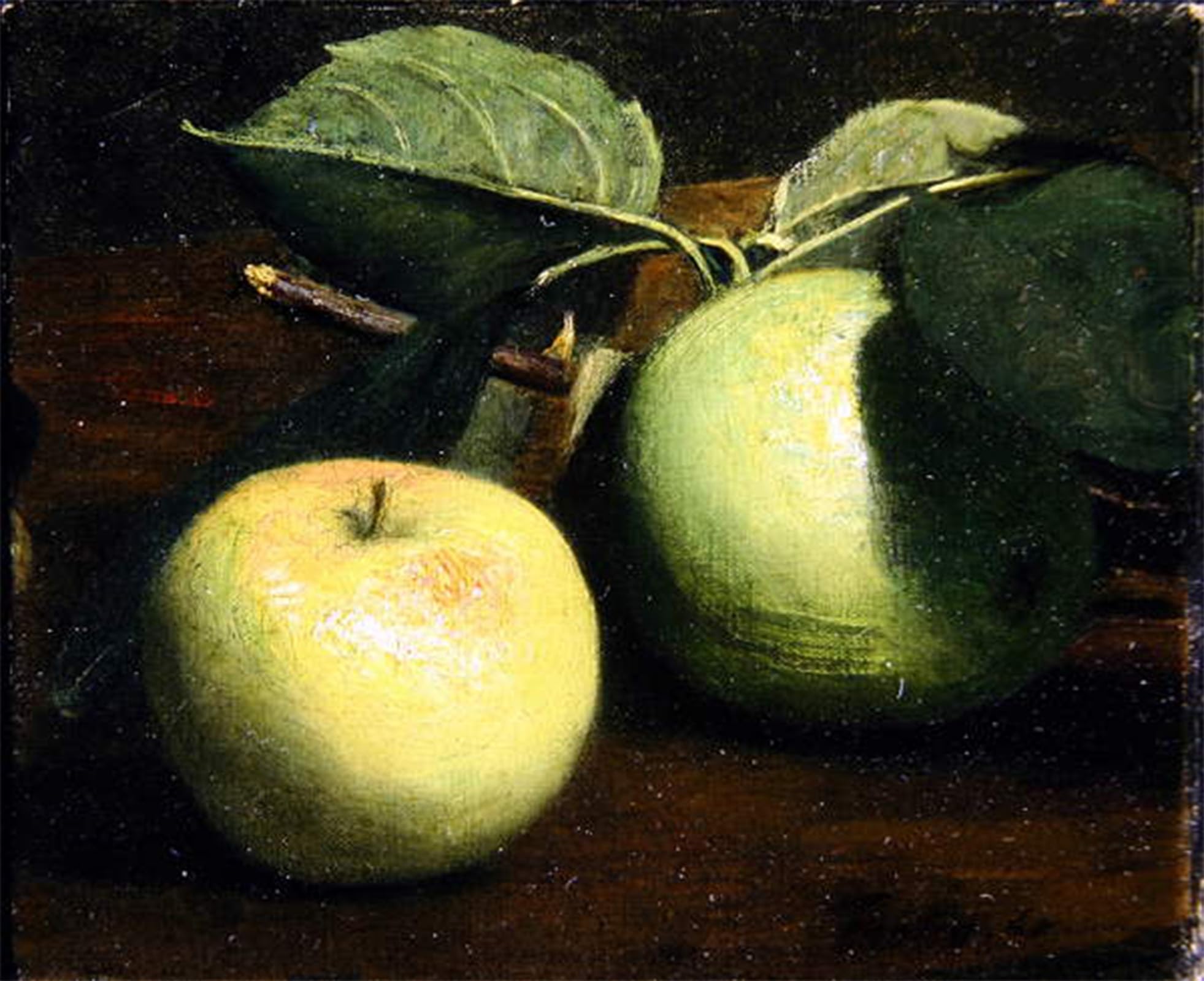 POSTERIIk Vintage Print Pop Art Landscape Artwork Two Fruit Oil on Canvas by Ignace Henri Jean Fantin Latour Art Prints for Office Home Decor 60x90cm