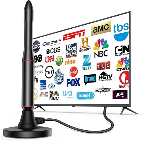 Antena de TV para interiores, 650+ millas de largo alcance antena digital interior para todos los televisores, antena para Smart TV para canales