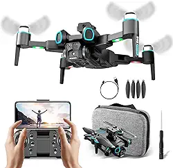 Drone com Câmera 4K, Drone Profissional Controle Remoto, 15 Minutos de Voo, Bateria 1800mAh, Dobrável, 100 Metros de Alcance, Drones e Acessórios, Aniversário Brinquedos Educativos(S4S)