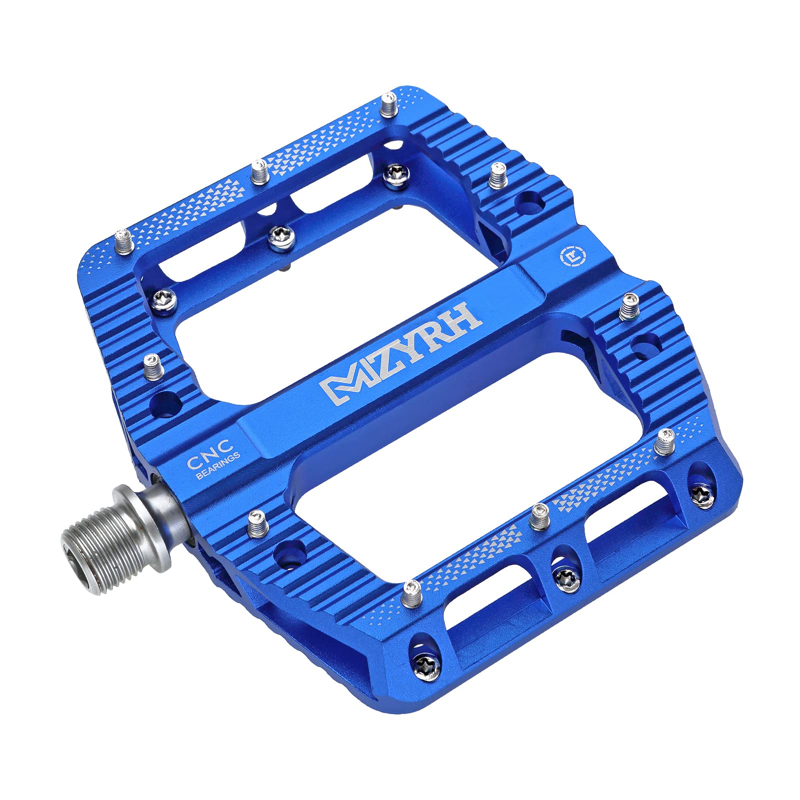 MZYRH Road/Mountain Bike Pedals MTB Pedals Bicycle Flat Pedals 3 Bearings 9/16” Aluminum Alloy Bicycle Platform Pedals for BMX MTB