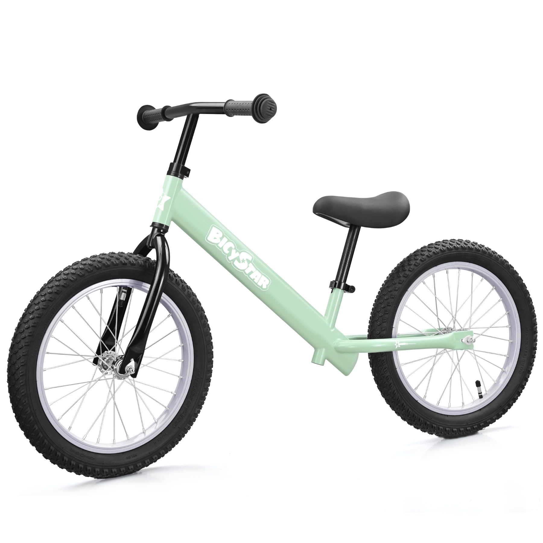 bicystar 16 Inch Balance Bike for Kids 5-8 with Air Tires