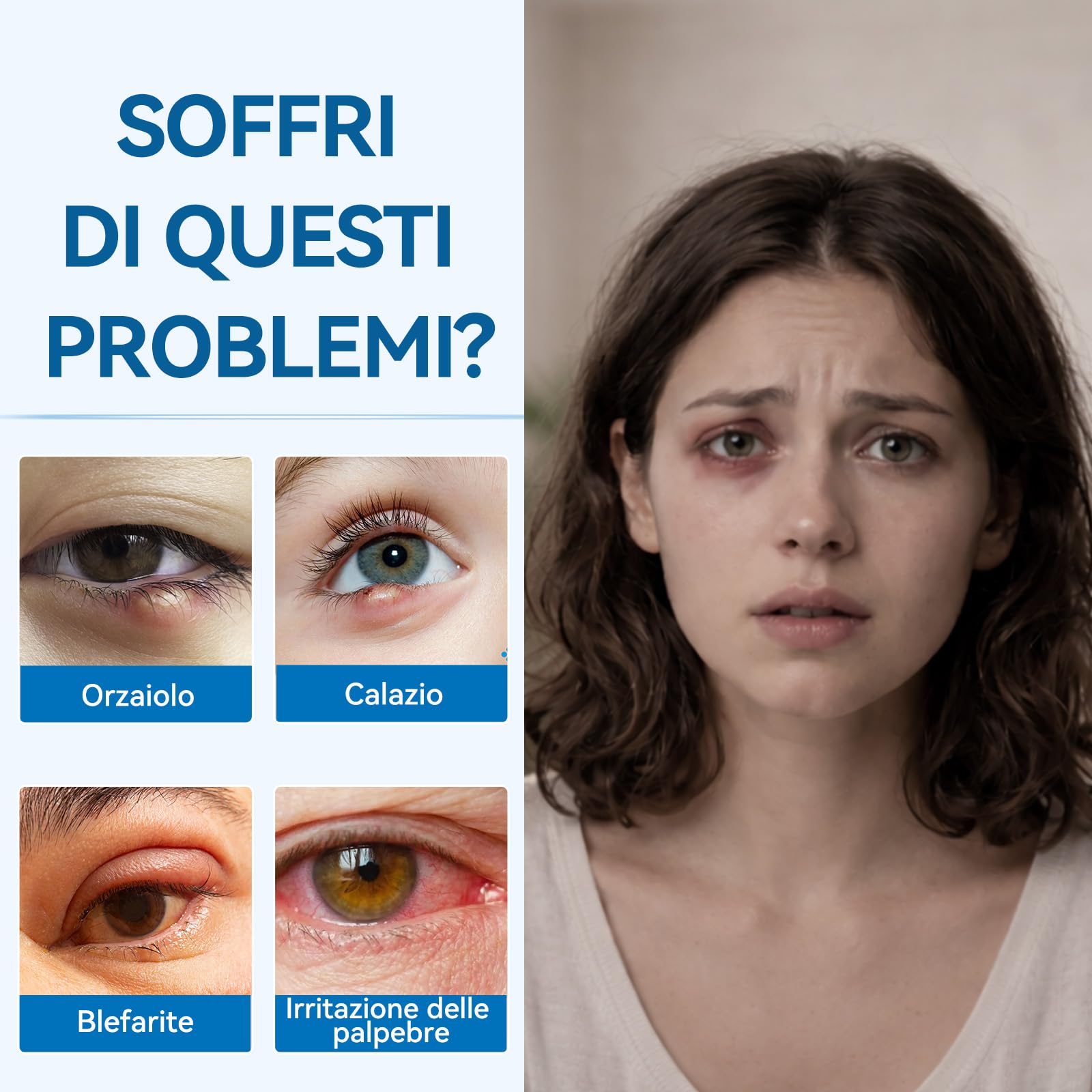 Siero per Palpebre 30 ml, Trattamento Naturale per Orzaiolo, Blefarite, Calazio e Occhi Secchi, Pulizia Delicata per Palpebre Irritate, Collirio Naturale Per una Corretta Igiene Palpebrale
