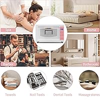 Vista 7 de Yofuly Esterilizador para esteticista, esterilizador grande de 10L para herramientas de uñas, caja de limpieza multifuncional de uñas, gabinete