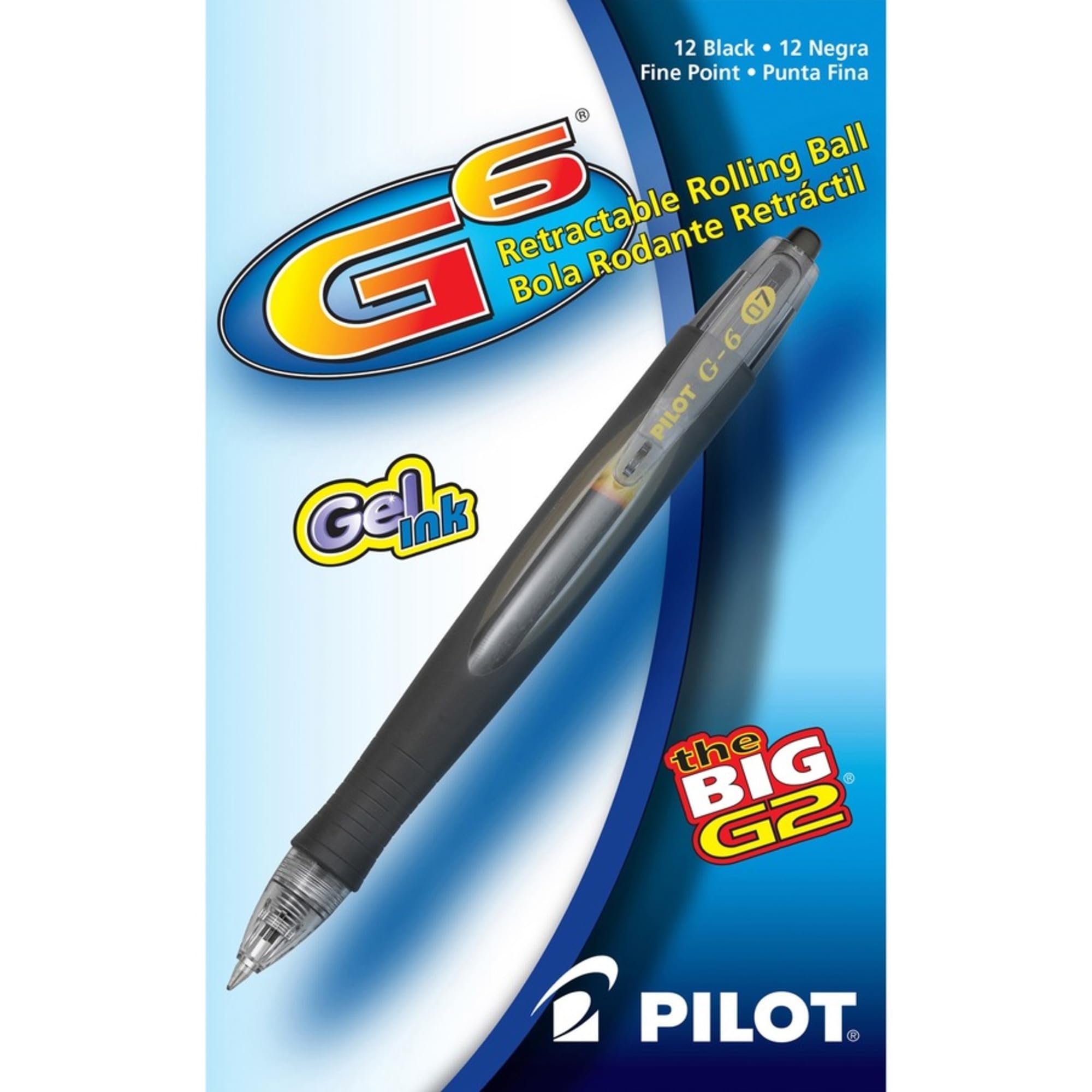 Amazon | Pilot G-6 格納式ゲルインクボールペン 0.7mm 細字 ブラック