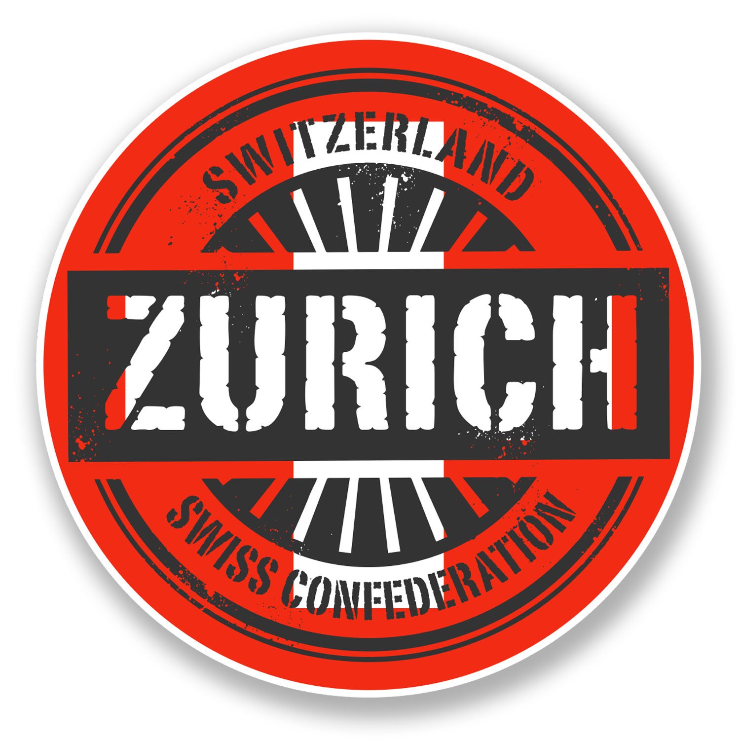 Destinationvinyl Multi 2 X 10Cm Zurich Switzerland Vinyl Decal Sticker Laptop Luggage Travel Tag #6737 (10Cm X 10Cm)