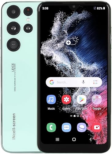 Diyeeni S23 Ultra 6.3 pulgadas HD Smartphone, 4GB RAM 32GB ROM Quad Core CPU, teléfono desbloqueado facial, cámara HD de 16MP 8MP, batería de
