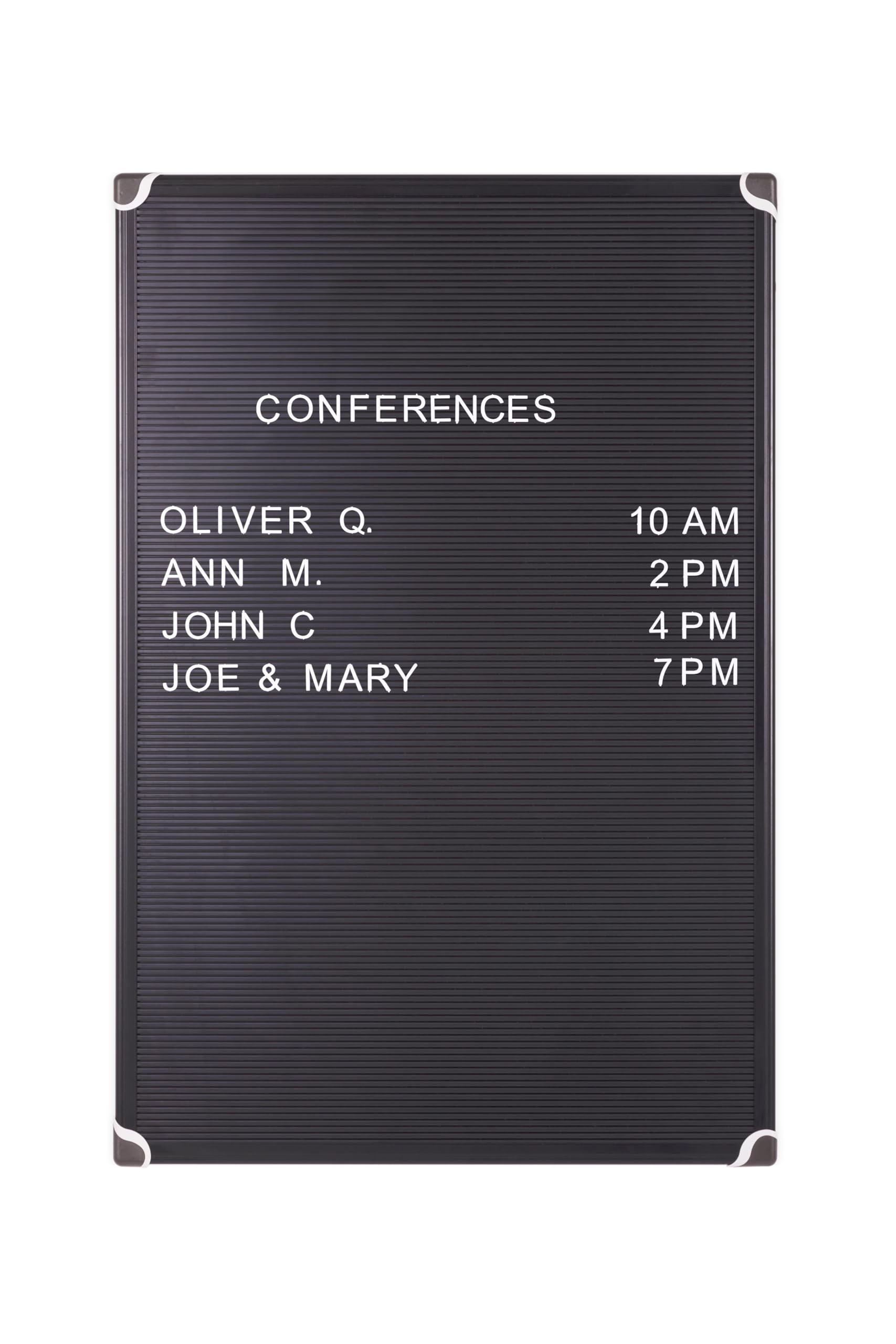 Bi-Office , 900 x 600 mm, mit Aluminiumrahmen, Hochformat, Maya Letterboard mit Standfunktion, Schwarz