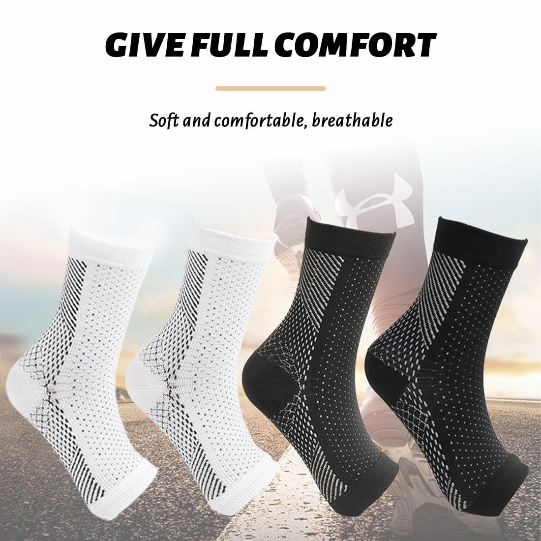 3 Pares Calcetines de Compresión Ortopédicos, Calcetines Compresivos para Mujer y Hombre,Calcetines para Fascitis Plantar y Neuropáticos,calcetines de compresión mujer,calcetines de compresion